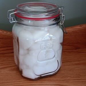 Glass Snowman Container